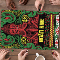 Aotearoa Iwi Ngati Hine Puzzle Maori Wharenui House Tribal Pattern