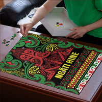 Aotearoa Iwi Ngati Hine Puzzle Maori Wharenui House Tribal Pattern
