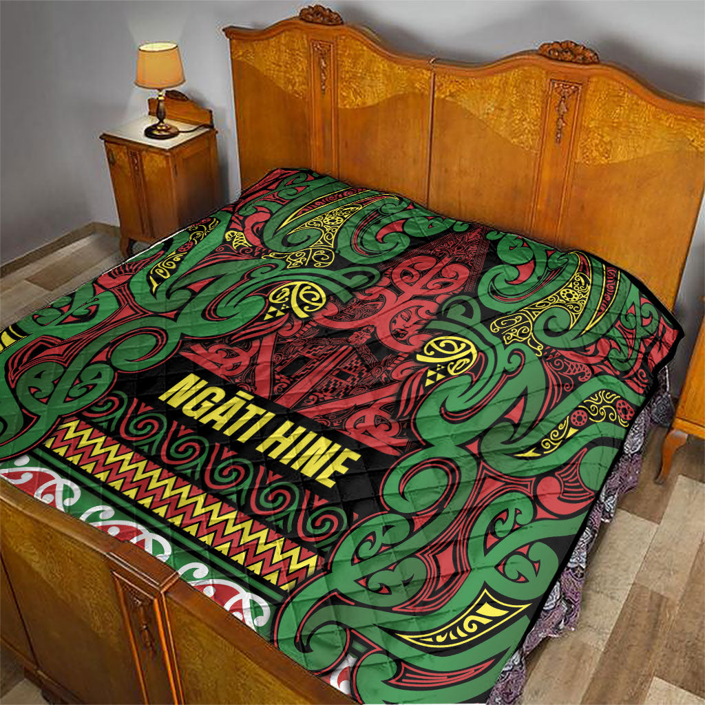 Aotearoa Iwi Ngati Hine Quilt Maori Wharenui House Tribal Pattern