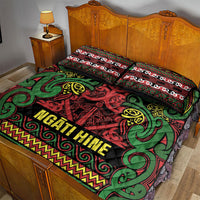 Aotearoa Iwi Ngati Hine Quilt Bed Set Maori Wharenui House Tribal Pattern