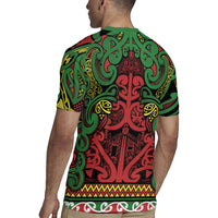 Aotearoa Iwi Ngati Hine Rugby Jersey Maori Wharenui House Tribal Pattern