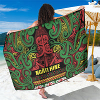 Aotearoa Iwi Ngati Hine Sarong Maori Wharenui House Tribal Pattern