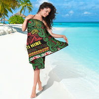 Aotearoa Iwi Ngati Hine Sarong Maori Wharenui House Tribal Pattern