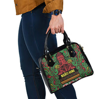 Aotearoa Iwi Ngati Hine Shoulder Handbag Maori Wharenui House Tribal Pattern