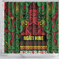 Aotearoa Iwi Ngati Hine Shower Curtain Maori Wharenui House Tribal Pattern