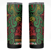 Aotearoa Iwi Ngati Hine Skinny Tumbler Maori Wharenui House Tribal Pattern
