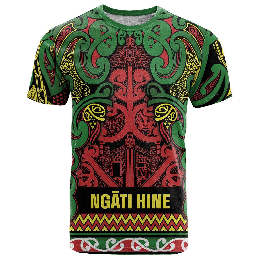 Aotearoa Iwi Ngati Hine T Shirt Maori Wharenui House Tribal Pattern