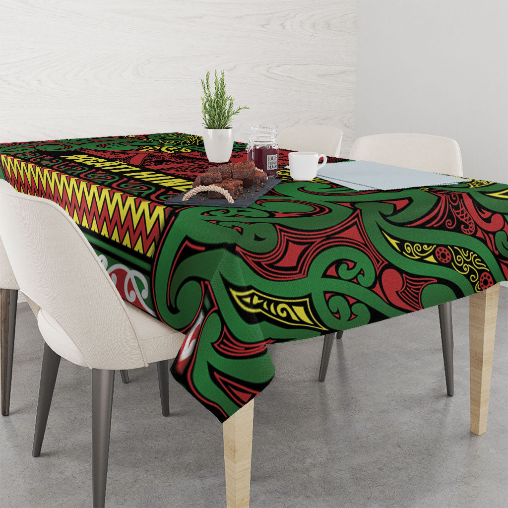 Aotearoa Iwi Ngati Hine Tablecloth Maori Wharenui House Tribal Pattern