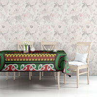 Aotearoa Iwi Ngati Hine Tablecloth Maori Wharenui House Tribal Pattern