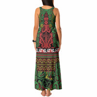 Aotearoa Iwi Ngati Hine Tank Maxi Dress Maori Wharenui House Tribal Pattern