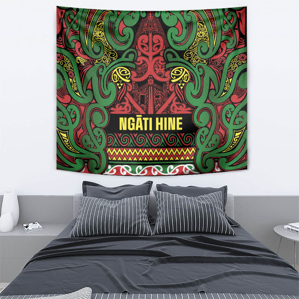 Aotearoa Iwi Ngati Hine Tapestry Maori Wharenui House Tribal Pattern