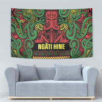 Aotearoa Iwi Ngati Hine Tapestry Maori Wharenui House Tribal Pattern