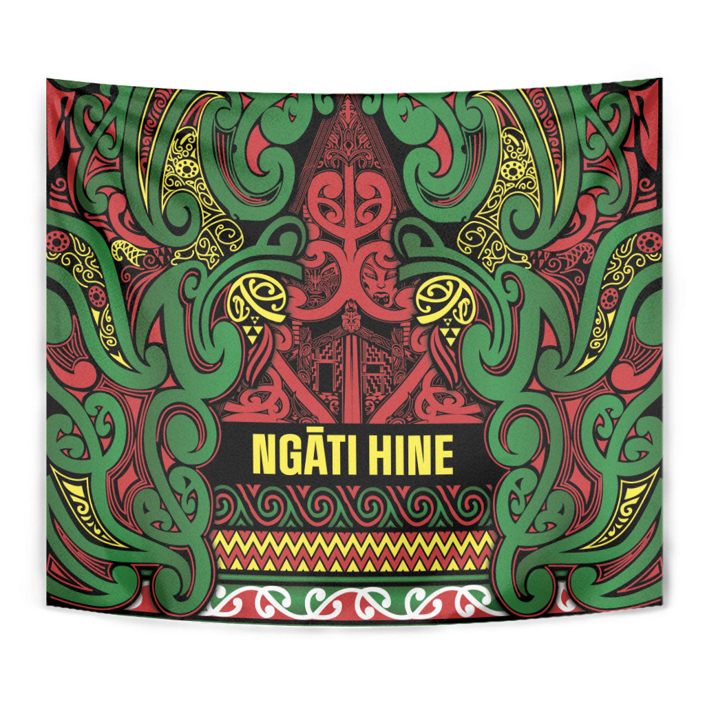 Aotearoa Iwi Ngati Hine Tapestry Maori Wharenui House Tribal Pattern