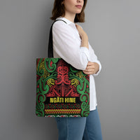 Aotearoa Iwi Ngati Hine Tote Bag Maori Wharenui House Tribal Pattern