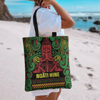Aotearoa Iwi Ngati Hine Tote Bag Maori Wharenui House Tribal Pattern