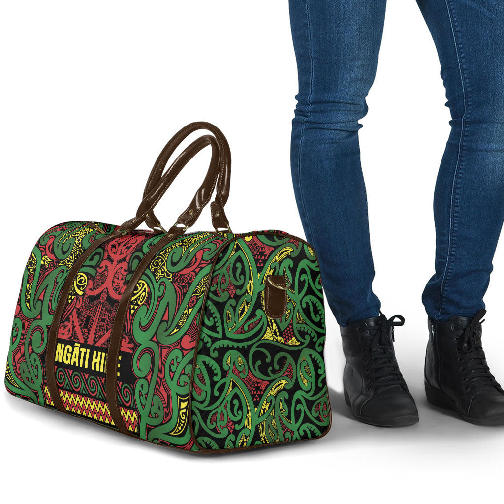 Aotearoa Iwi Ngati Hine Travel Bag Maori Wharenui House Tribal Pattern