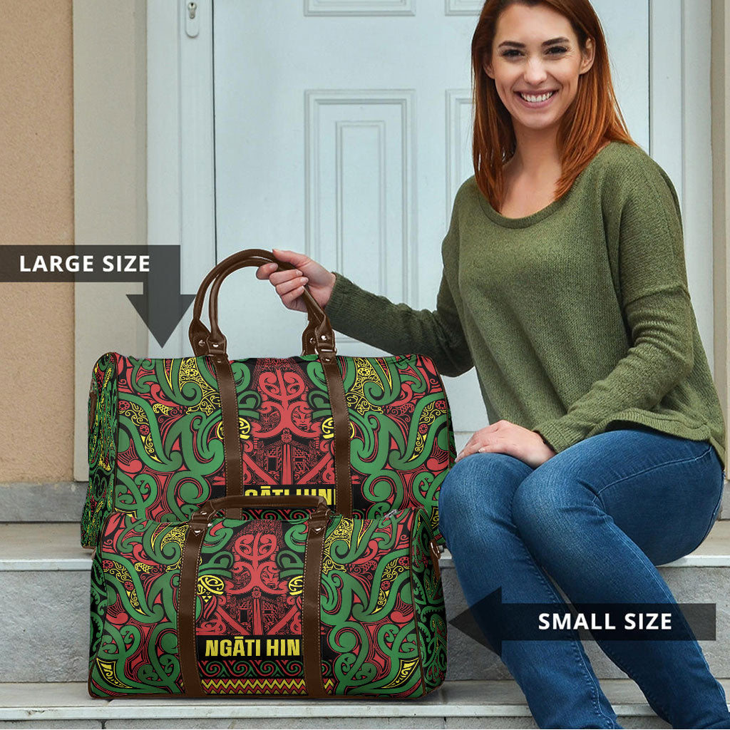 Aotearoa Iwi Ngati Hine Travel Bag Maori Wharenui House Tribal Pattern
