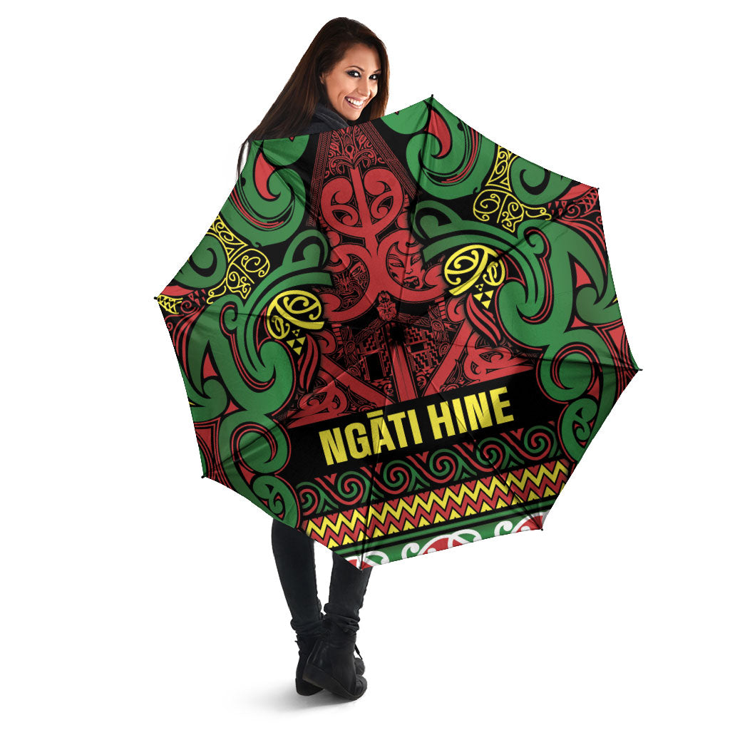 Aotearoa Iwi Ngati Hine Umbrella Maori Wharenui House Tribal Pattern