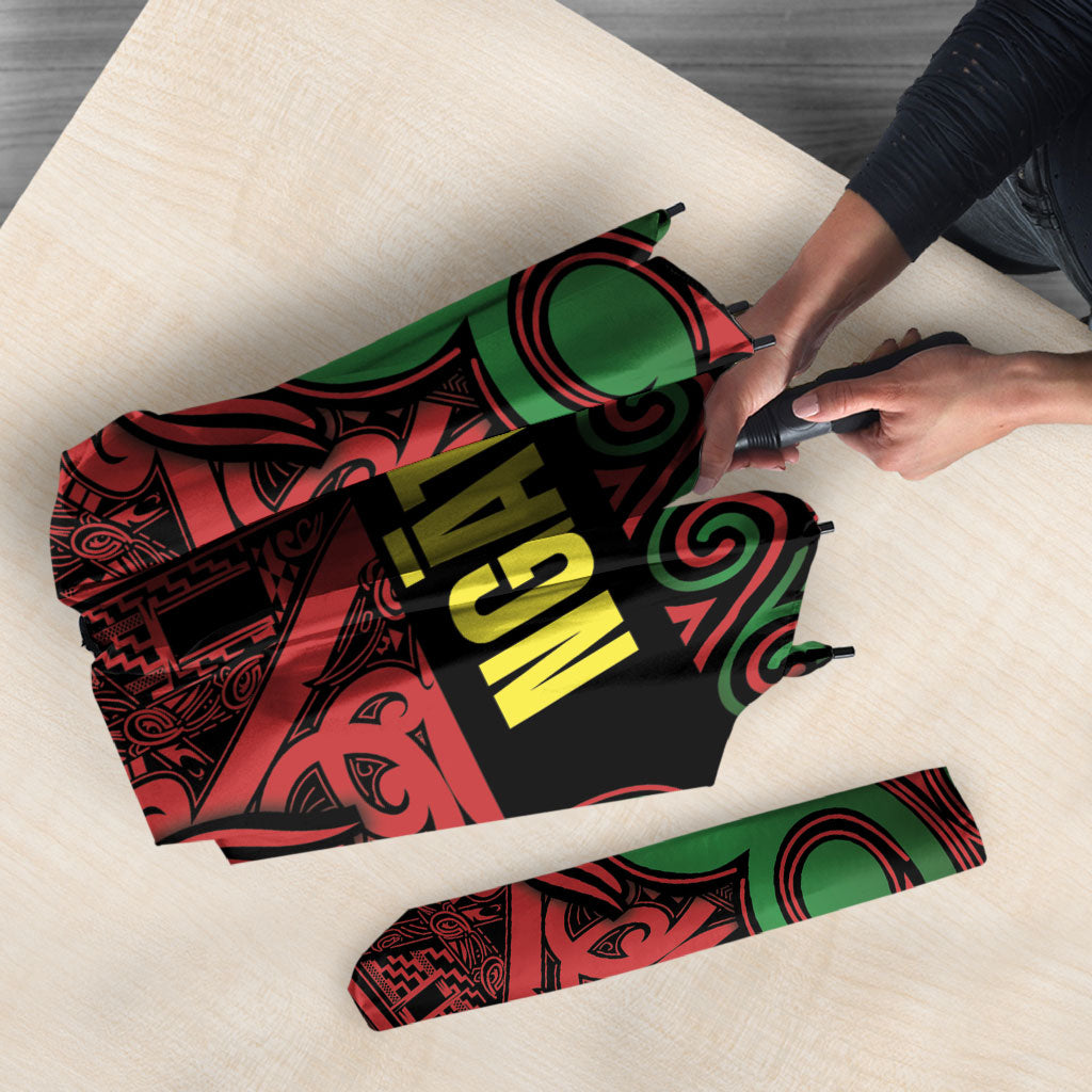 Aotearoa Iwi Ngati Hine Umbrella Maori Wharenui House Tribal Pattern