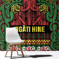 Aotearoa Iwi Ngati Hine Window Curtain Maori Wharenui House Tribal Pattern