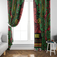 Aotearoa Iwi Ngati Hine Window Curtain Maori Wharenui House Tribal Pattern