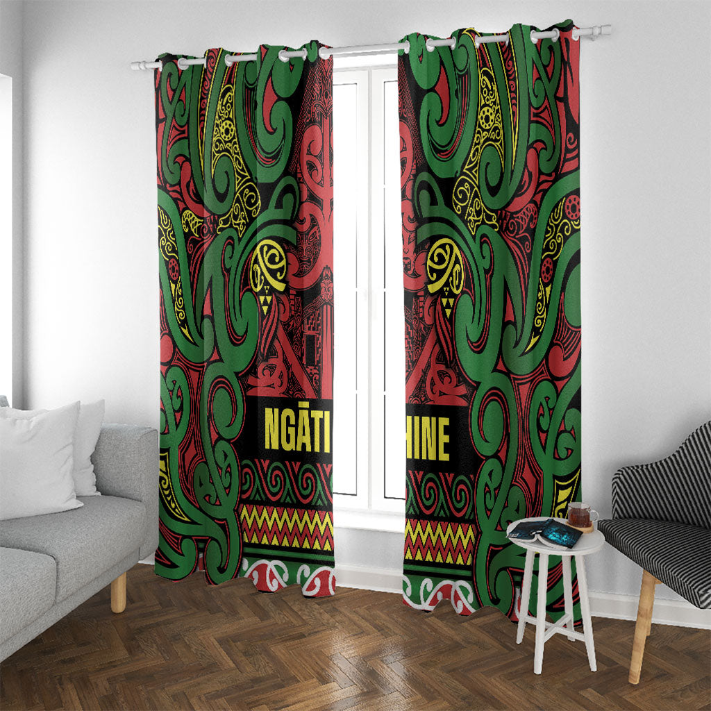 Aotearoa Iwi Ngati Hine Window Curtain Maori Wharenui House Tribal Pattern