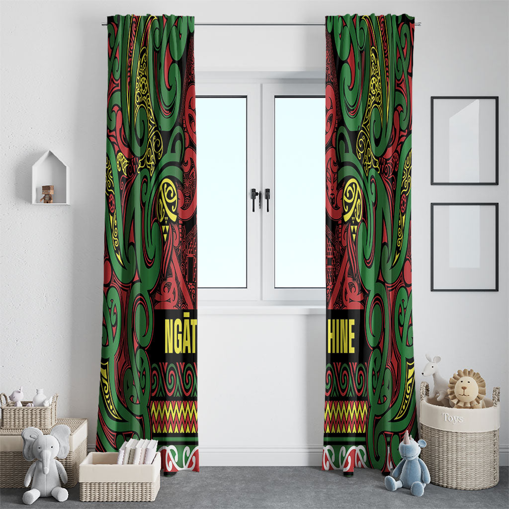 Aotearoa Iwi Ngati Hine Window Curtain Maori Wharenui House Tribal Pattern