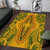 Africa Dashiki Area Rug African Tribal Art Mixed Polynesian Tattoo Gold Color Unique LT9 Gold - Polynesian Pride