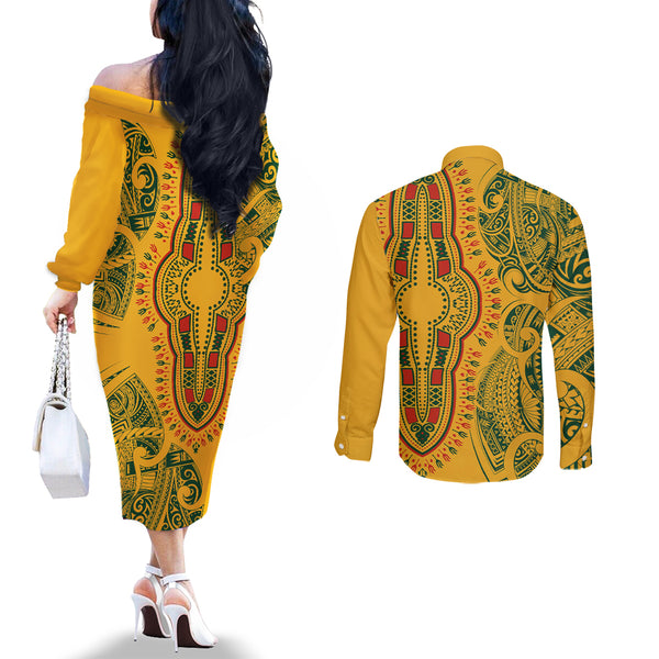 Africa Dashiki Long Sleeve Bodycon Dress King Protea Floral Motif Patterns LT18 main image 0
