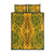 Africa Dashiki Quilt Bed Set African Tribal Art Mixed Polynesian Tattoo Gold Color Unique LT9 Gold - Polynesian Pride