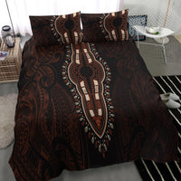 Africa Dashiki Bedding Set African Tribal Art Mixed Polynesian Tattoo Red Color Unique LT9 - Polynesian Pride