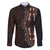 Africa Dashiki Family Matching Long Sleeve Bodycon Dress and Hawaiian Shirt African Tribal Art Mixed Polynesian Tattoo Red Color Unique LT9 Dad's Shirt - Long Sleeve Red - Polynesian Pride