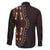 Africa Dashiki Family Matching Long Sleeve Bodycon Dress and Hawaiian Shirt African Tribal Art Mixed Polynesian Tattoo Red Color Unique LT9 - Polynesian Pride