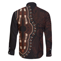 Africa Dashiki Family Matching Puletasi Dress and Hawaiian Shirt African Tribal Art Mixed Polynesian Tattoo Red Color Unique LT9 - Polynesian Pride