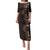 Africa Dashiki Family Matching Puletasi Dress and Hawaiian Shirt African Tribal Art Mixed Polynesian Tattoo Red Color Unique LT9 Mom's Dress Red - Polynesian Pride