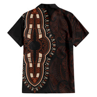 Africa Dashiki Family Matching Short Sleeve Bodycon Dress and Hawaiian Shirt African Tribal Art Mixed Polynesian Tattoo Red Color Unique LT9 - Polynesian Pride