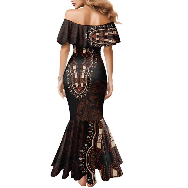Skatïe Ethnic Print Dress in Marine