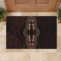 Africa Dashiki Rubber Doormat African Tribal Art Mixed Polynesian Tattoo Red Color Unique LT9 - Polynesian Pride