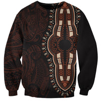 Africa Dashiki Sweatshirt African Tribal Art Mixed Polynesian Tattoo Red Color Unique LT9 Unisex Red - Polynesian Pride