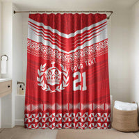 Custom Mate Ma'a Tonga Heritage Bathroom Set Pacific Tribal Rugby Red Edition - Polynesian Pride