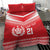 Custom Mate Ma'a Tonga Heritage Bedding Set Pacific Tribal Rugby Red Edition - Polynesian Pride