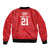 Custom Mate Ma'a Tonga Heritage Bomber Jacket Pacific Tribal Rugby Red Edition - Polynesian Pride