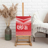 Custom Mate Ma'a Tonga Heritage Canvas Wall Art Pacific Tribal Rugby Red Edition - Polynesian Pride