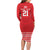 Custom Mate Ma'a Tonga Heritage Family Matching Long Sleeve Bodycon Dress and Hawaiian Shirt Pacific Tribal Rugby Red Edition - Polynesian Pride