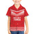 Custom Mate Ma'a Tonga Heritage Family Matching Off Shoulder Short Dress and Hawaiian Shirt Pacific Tribal Rugby Red Edition - Polynesian Pride