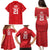 Custom Mate Ma'a Tonga Heritage Family Matching Puletasi and Hawaiian Shirt Pacific Tribal Rugby Red Edition - Polynesian Pride
