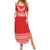 Custom Mate Ma'a Tonga Heritage Family Matching Summer Maxi Dress and Hawaiian Shirt Pacific Tribal Rugby Red Edition - Polynesian Pride