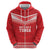 Custom Mate Ma'a Tonga Heritage Hoodie Pacific Tribal Rugby Red Edition - Polynesian Pride