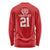 Custom Mate Ma'a Tonga Heritage Long Sleeve Shirt Pacific Tribal Rugby Red Edition - Polynesian Pride