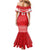 Custom Mate Ma'a Tonga Heritage Mermaid Dress Pacific Tribal Rugby Red Edition - Polynesian Pride